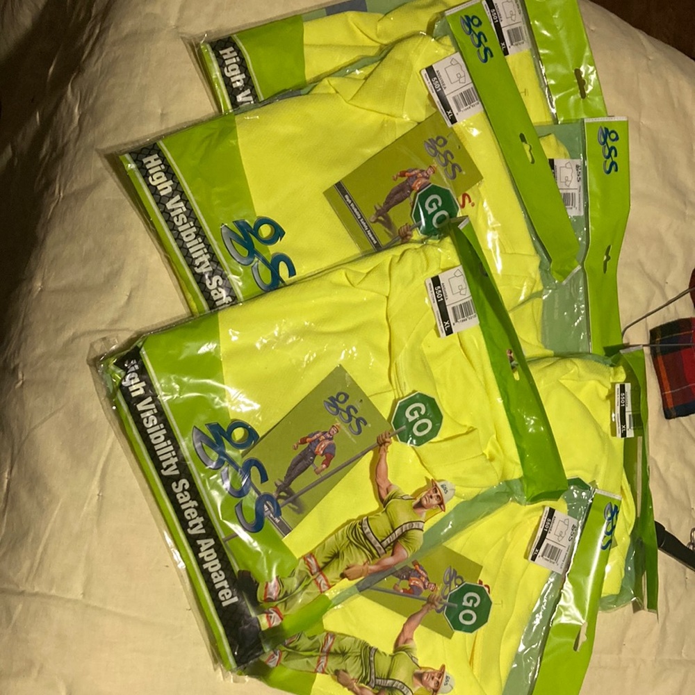 Safety yellow t shirts